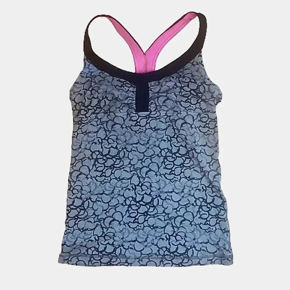 IDEOLOGY gray and pink athletic racerback tank Size XS